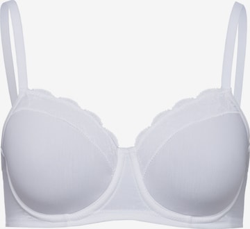 Hanro Bra 'Cotton Lace' in White: front