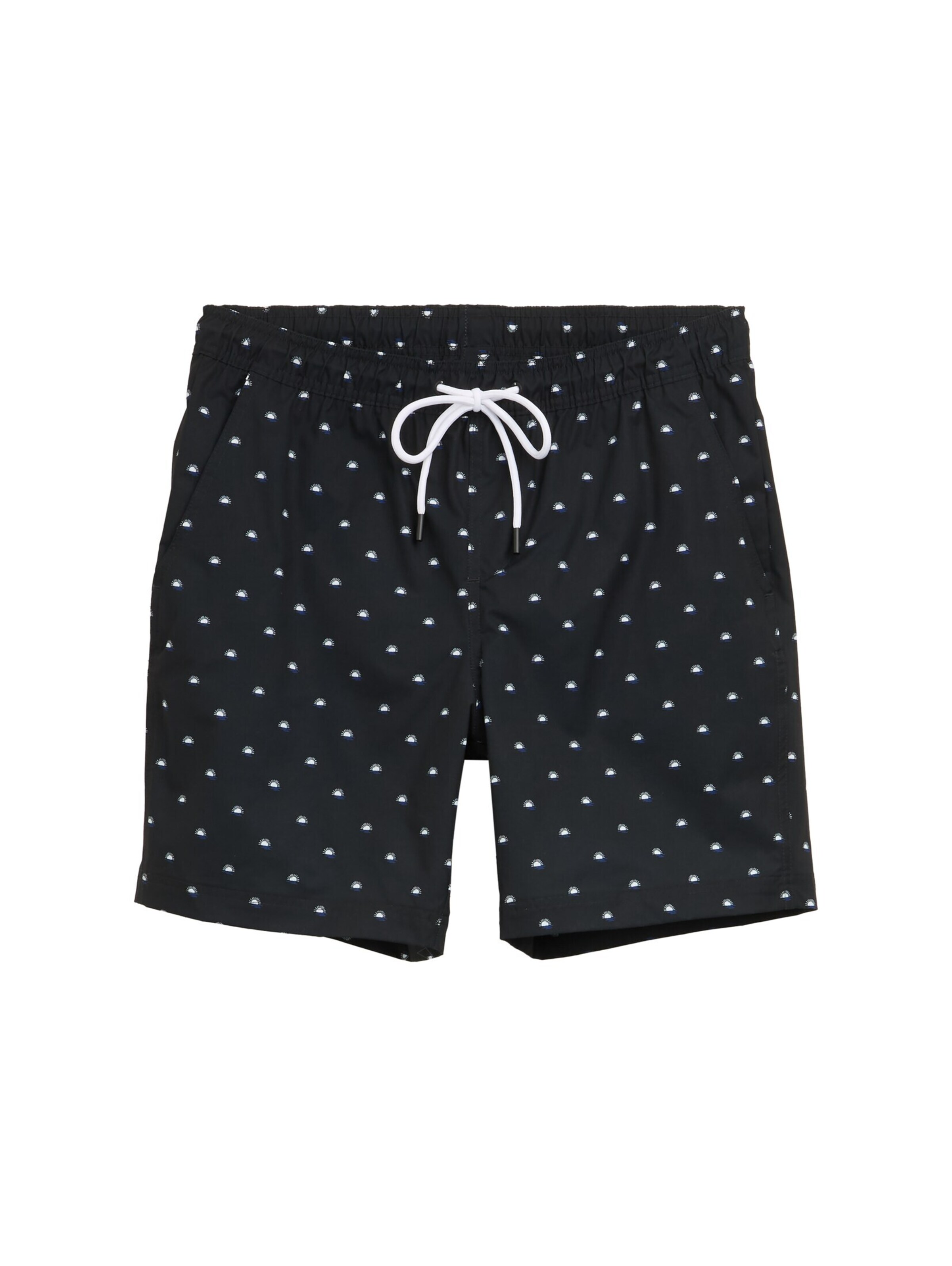 TOM TAILOR DENIM Board Shorts in Black: front