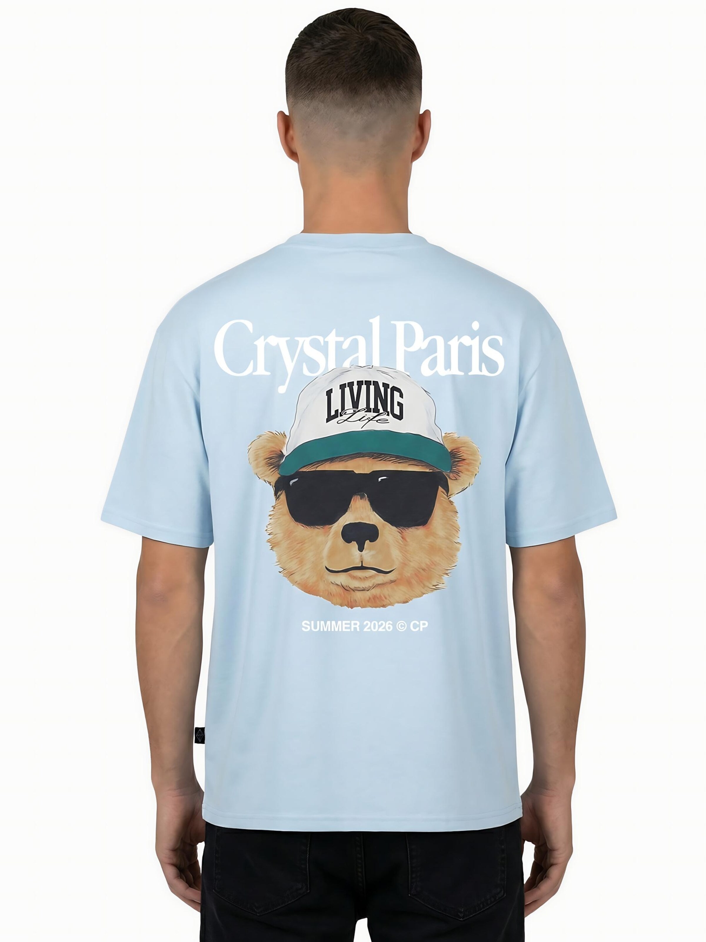 Crystal Paris Shirt 'Living Life' in Blauw