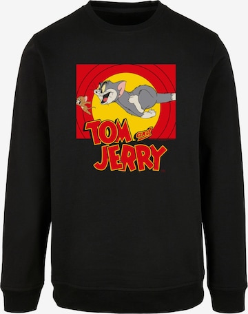 ABSOLUTE CULT Sweatshirt 'Tom and Jerry - Chase Scene' in Zwart: voorkant