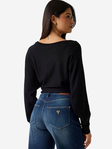 GUESS Trui 'BAT SLEEVE GEMMA LOG W6YR27 Z0975' in Zwart
