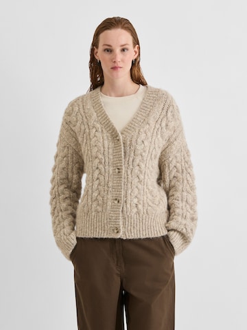 ROUGE EDIT Gebreid vest in Groen: voorkant