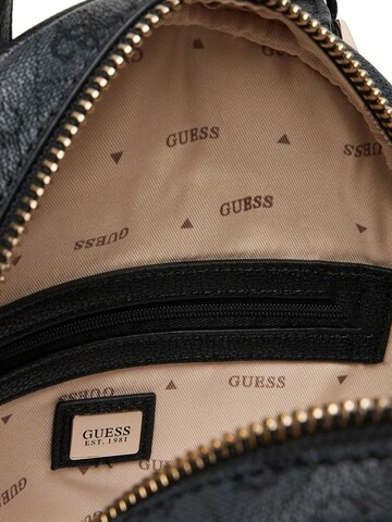GUESS Nahrbtnik 'Guess Sac à dos Latte Logo Manhattan Coal Logo' | črna barva