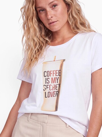 T-shirt 'Coffee' EINSTEIN & NEWTON en blanc