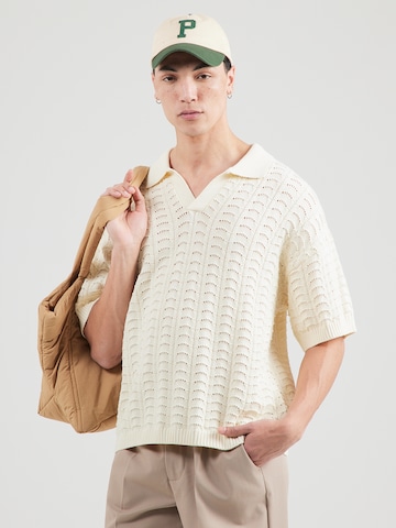 Woodbird Pullover 'Shimo' in Weiß: Vorderseite