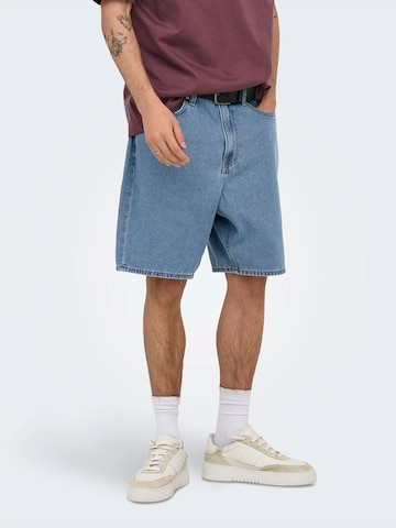 Only & Sons Loosefit Τζιν 'ONSFade' σε μπλε: μπροστά