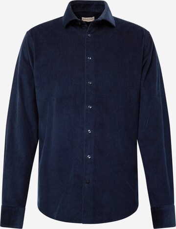 Bruun & Stengade Slim fit Button Up Shirt 'Nicklaus' in Blue: front