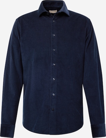 Bruun & Stengade - Slim Fit Camisa 'Nicklaus' em azul: frente