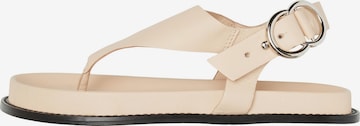 VERO MODA Teenslipper 'NAT' in Beige: voorkant