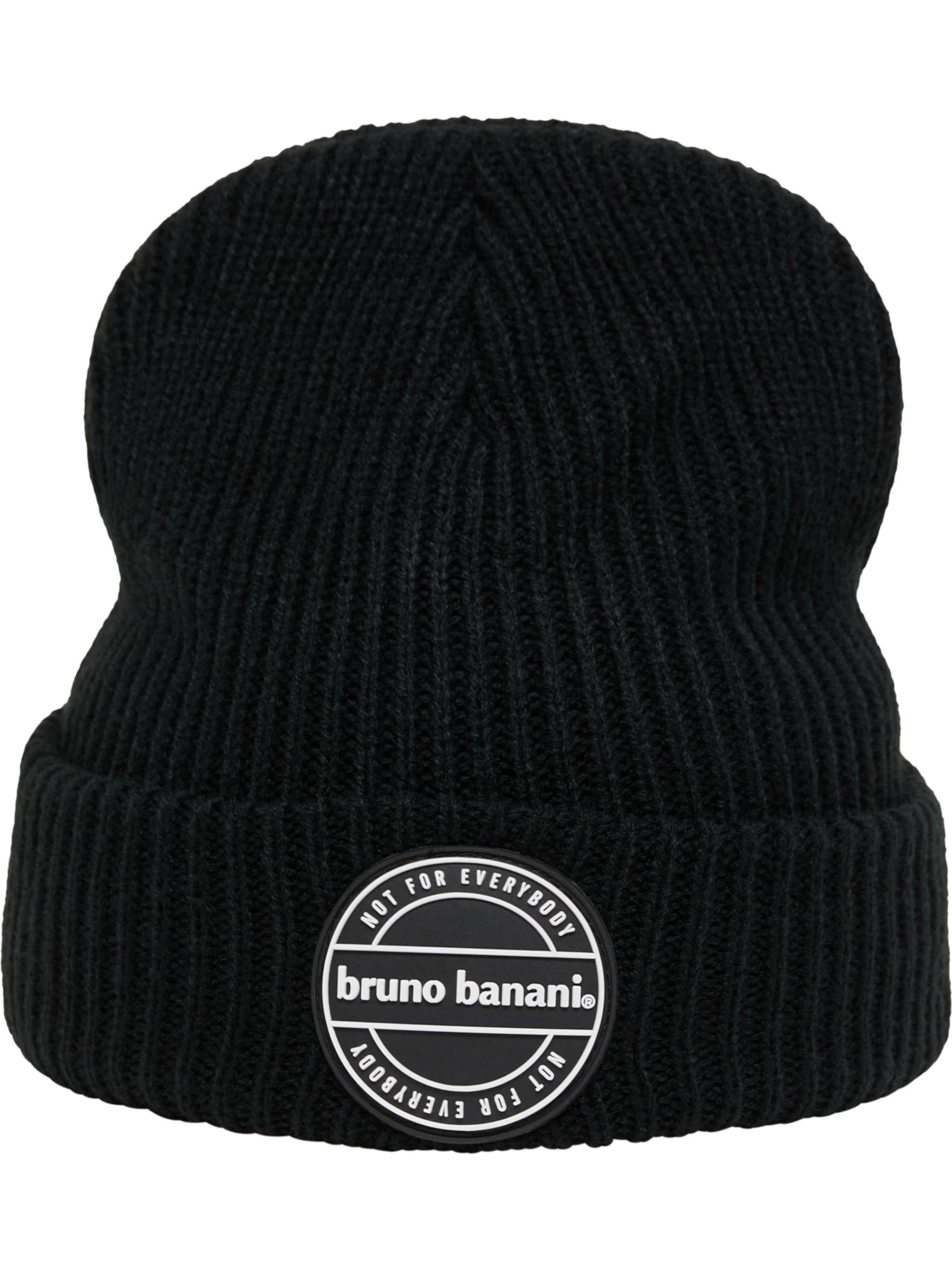 Bruno Banani Mütze 'CALHOUN' in Schwarz: Vorderseite