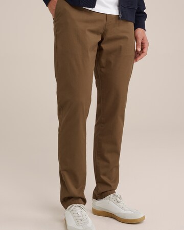 Coupe slim Pantalon chino WE Fashion en marron