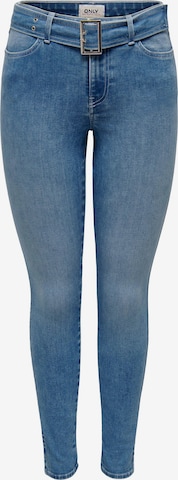 Skinny Jean 'WAUW' ONLY en bleu : devant