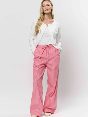 U.S. POLO ASSN. Normální Kalhoty ' Mira Striped ' – pink