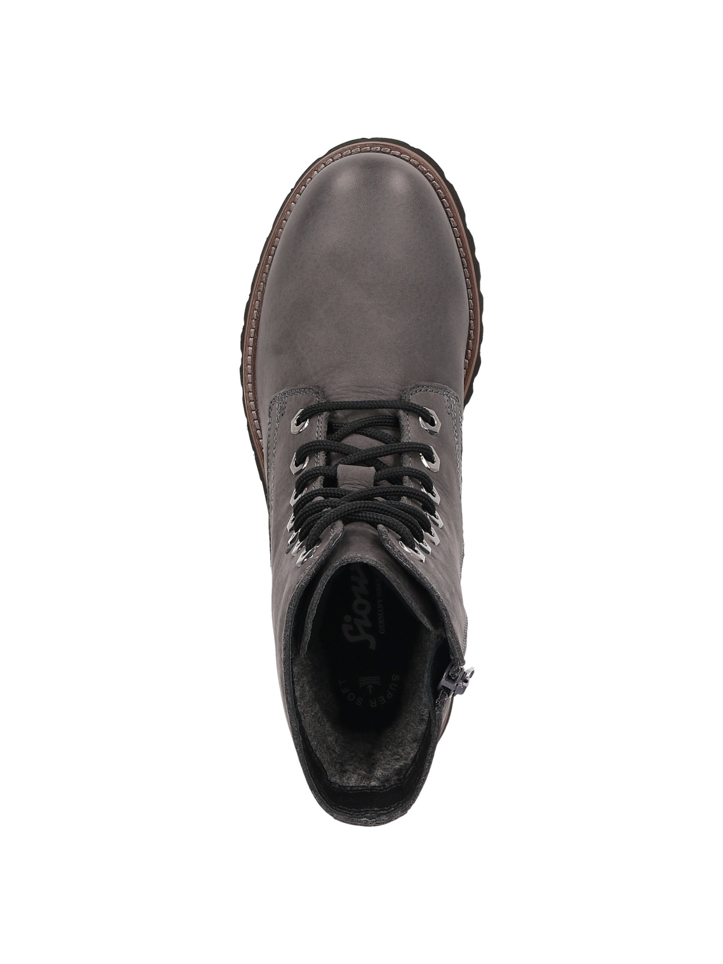 SIOUX Lace-up bootie 'Elmiana' in Grey