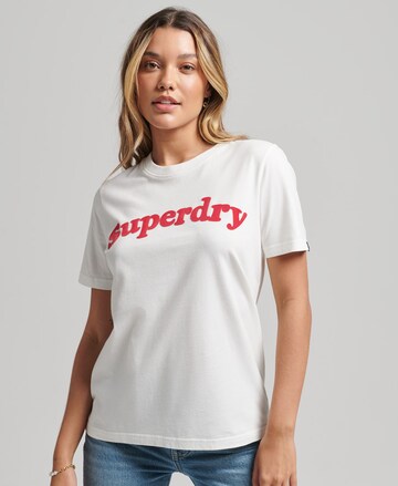 Superdry Tričko – bílá: přední strana