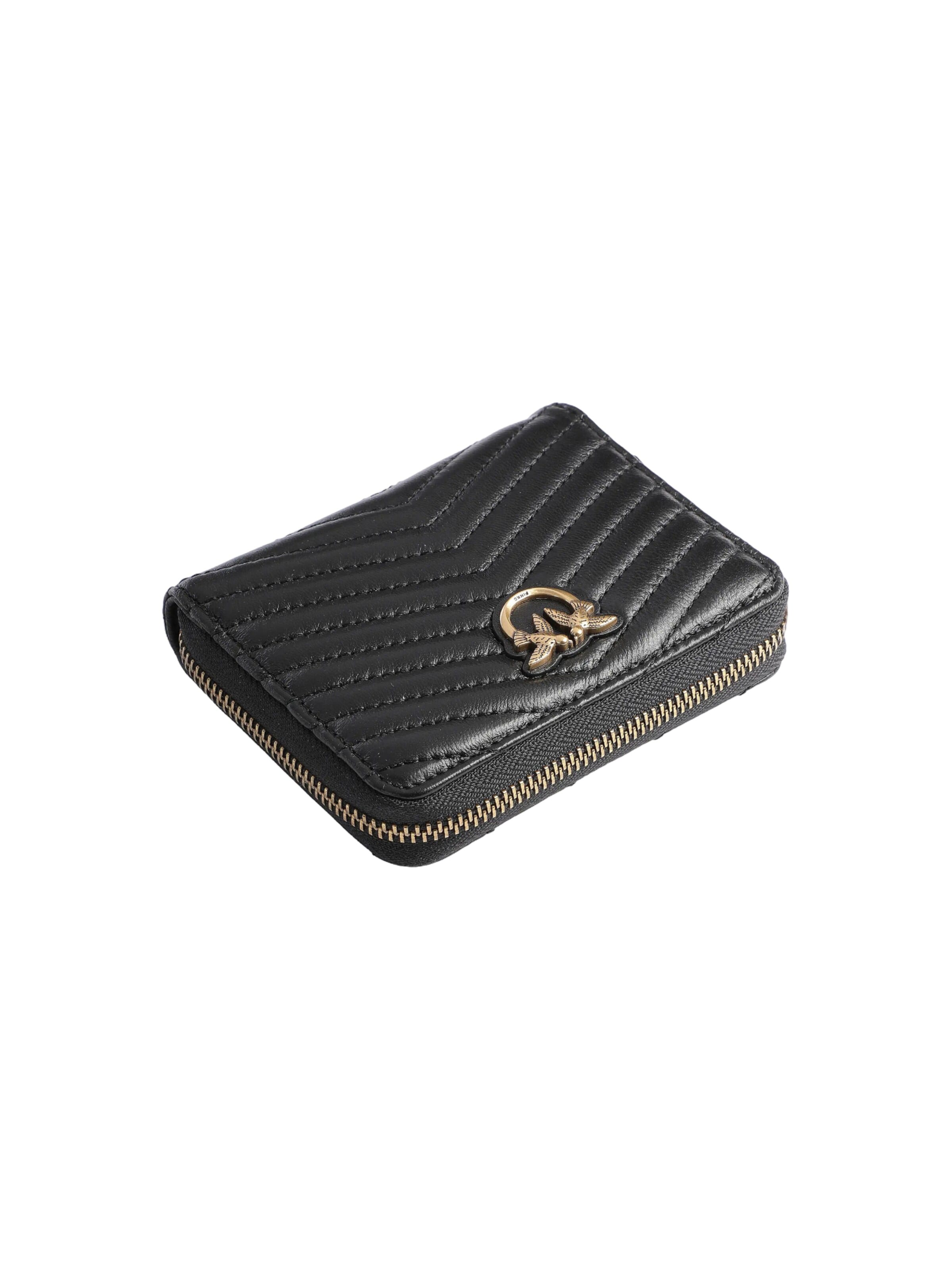 PINKO - Cartera 'TAYLOR ZIP AROUND SHEEP NAPPA 100249 A0GK' en negro