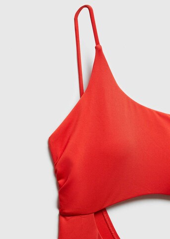 MANGO Bandeau Swimsuit 'Ceres' in Red