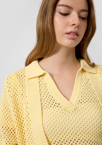 Cardigan QS en jaune