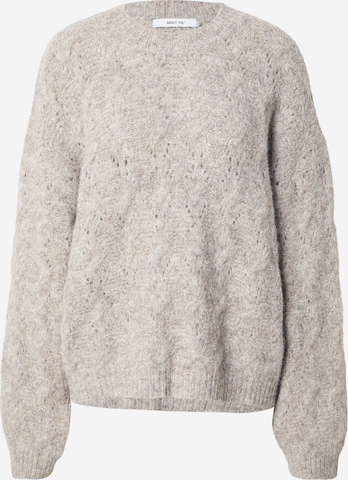 ABOUT YOU Sweater 'Viola' in Brown: front