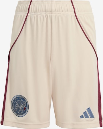 ADIDAS PERFORMANCE Regular Sportbroek 'Ajax 25/26' in Beige: voorkant