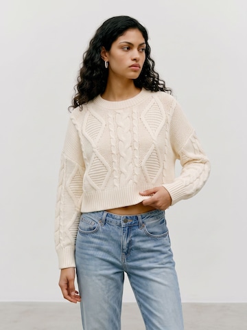VERO MODA Trui 'CHER' in Beige: voorkant