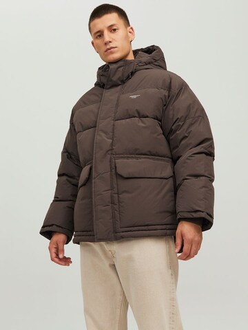 JACK & JONES Between-Season Jacket 'Sence' in Brown: front