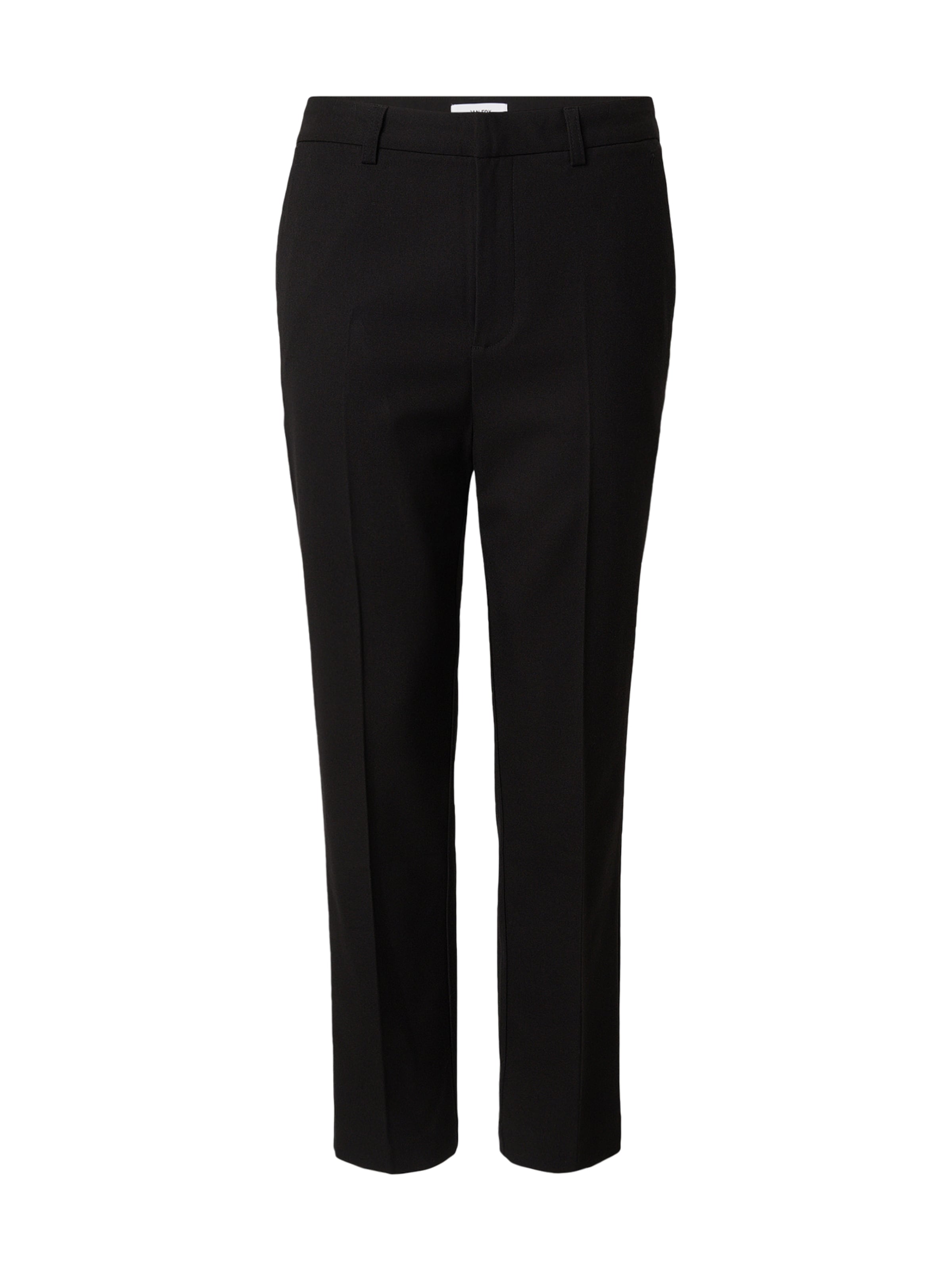 DAN FOX APPAREL Hlače na rob 'Jesper' | črna barva: sprednja stran