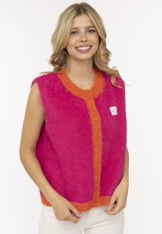 Gilet Zwillingsherz en rose : devant