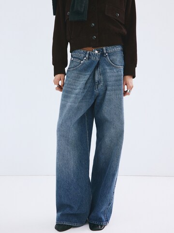 MANGO Luźne Jeansy 'GIADA' w kolorze niebieski: przód