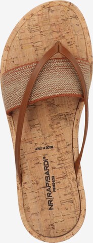 Rapisardi T-Bar Sandals in Brown