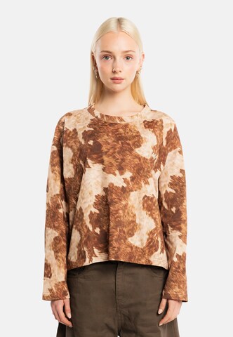 Maglietta 'Austin' di Another Cotton Lab in marrone: frontale