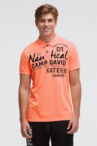 CAMP DAVID Shirt in Orange: front