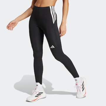 ADIDAS PERFORMANCE Skinny Sporthose 'Adizero' in Schwarz: Vorderseite