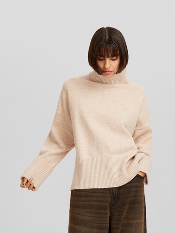 Bershka Sweater in Beige: front