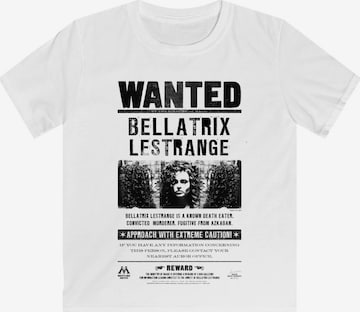 T-Shirt 'Lestrange Wanted' F4NT4STIC en blanc : devant