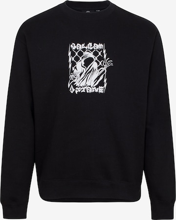 Volcom Sweatshirt 'WATANITE' in Zwart: voorkant