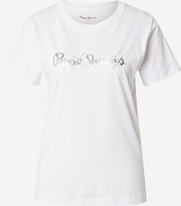 Pepe Jeans Majica | bela barva: sprednja stran
