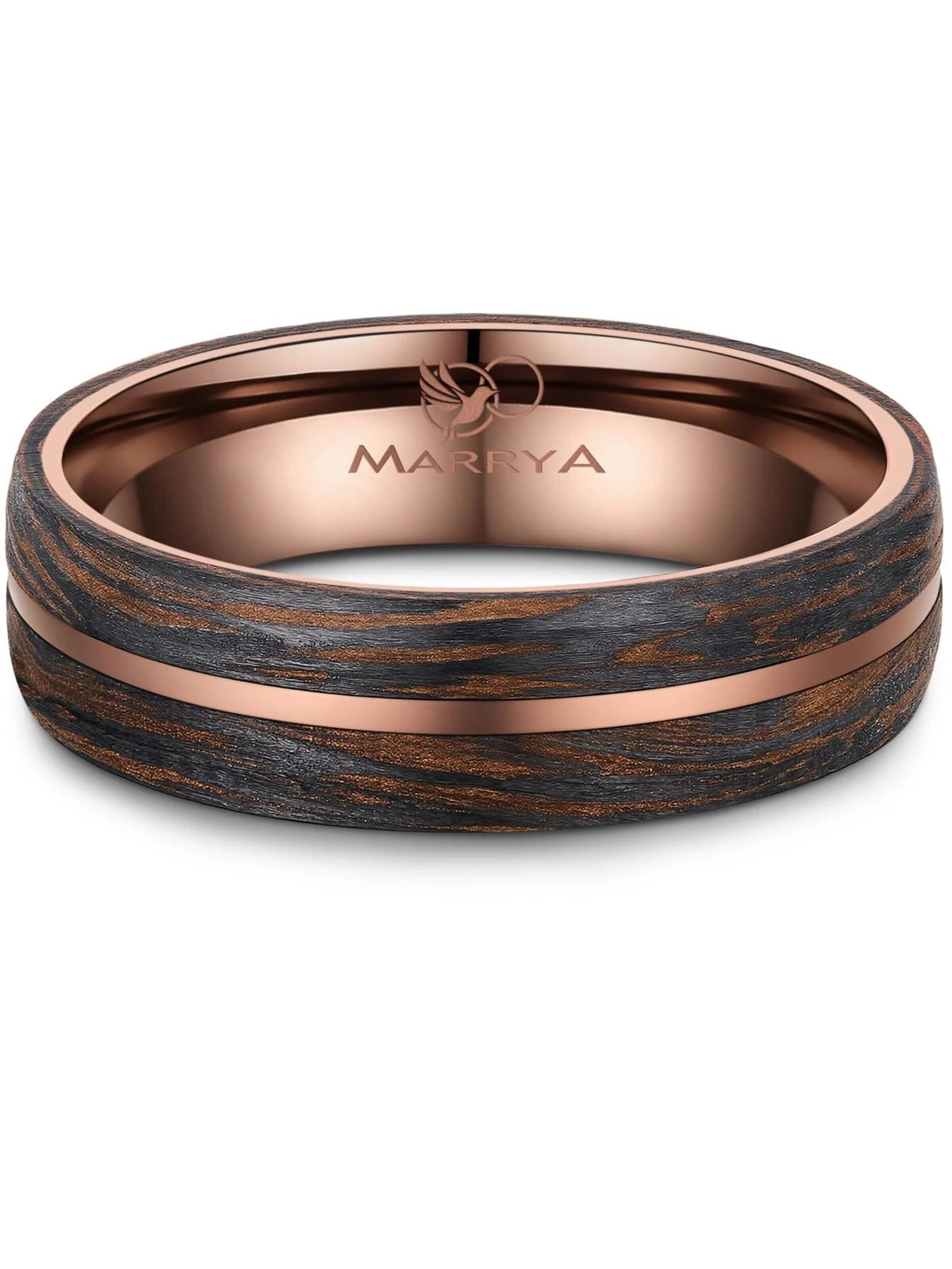 MARRYA Ring 'MARRYA Ehering CB-02 Carbon-Bronze' in Bruin
