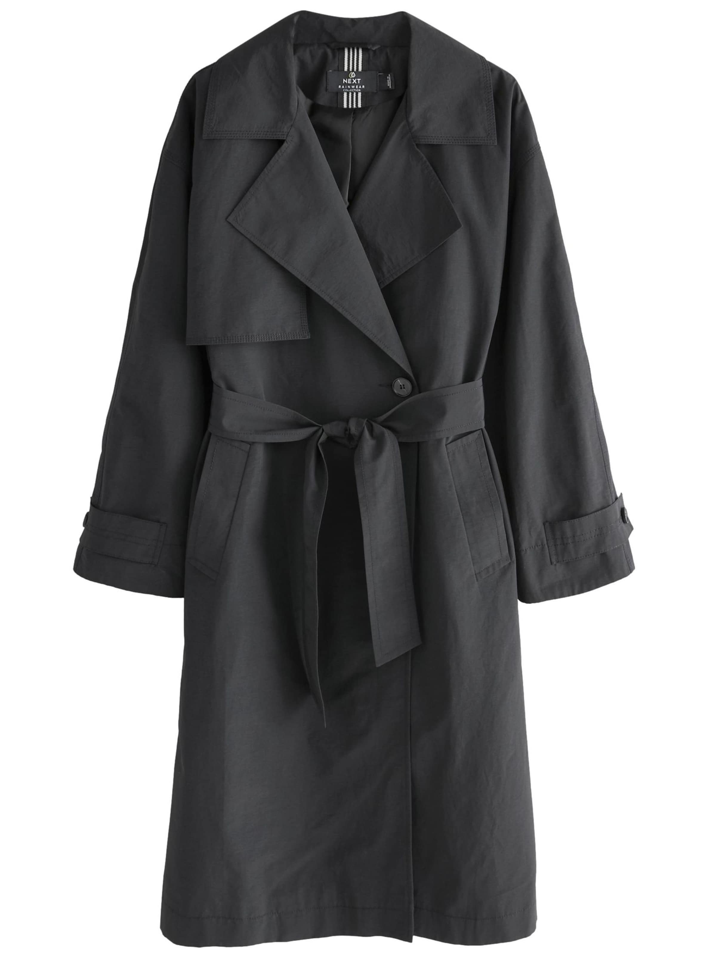 Cappotto di mezza stagione di Next in nero: frontale