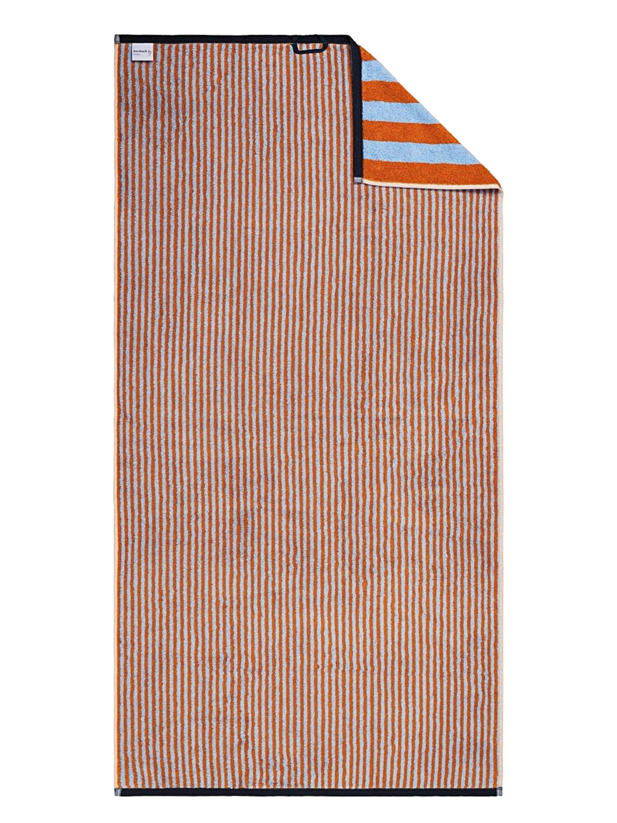 Herzbach home Shower towel 'Good Vibes' in Brown