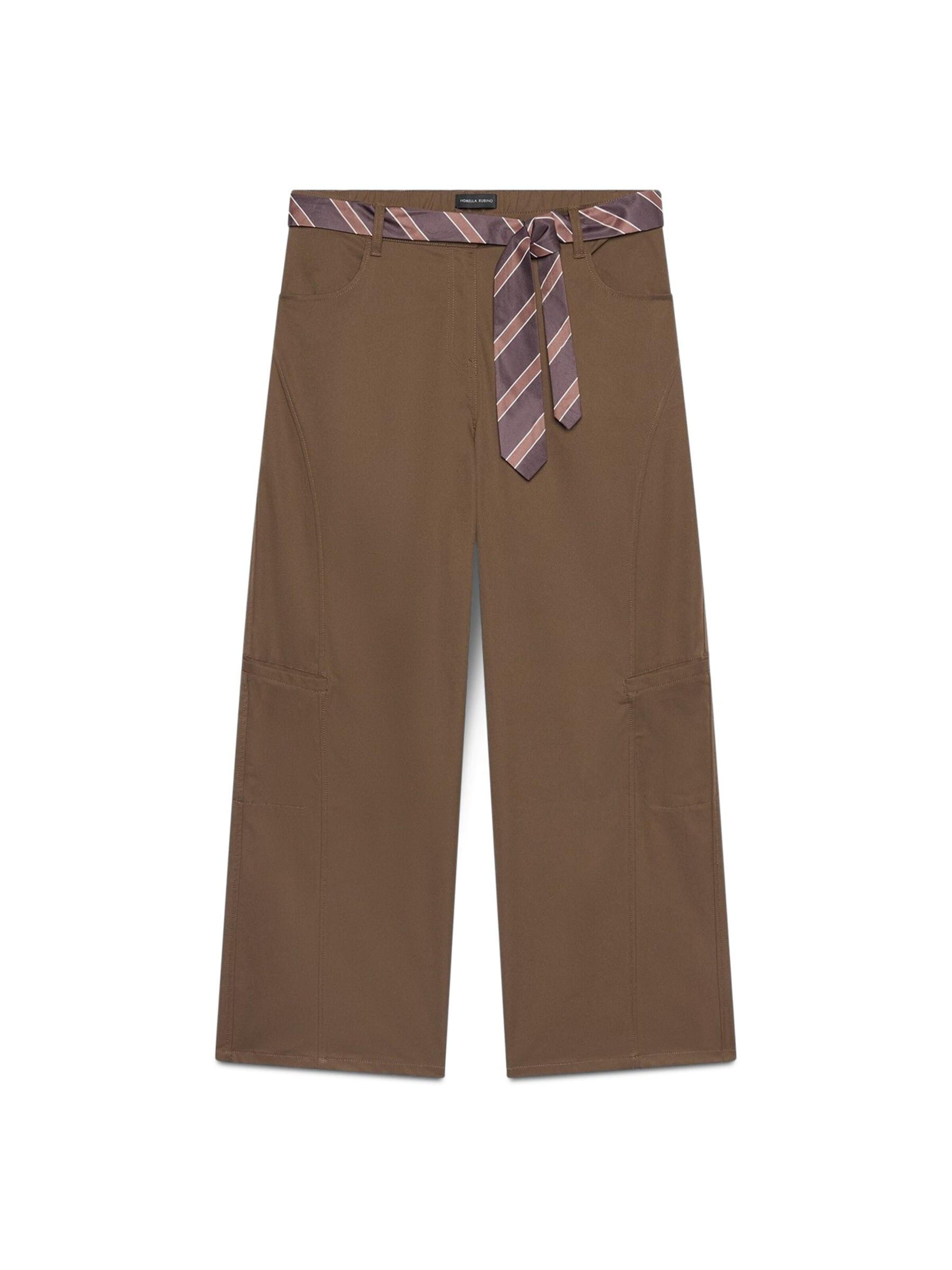 Wide leg Pantaloni di Fiorella Rubino in marrone: frontale