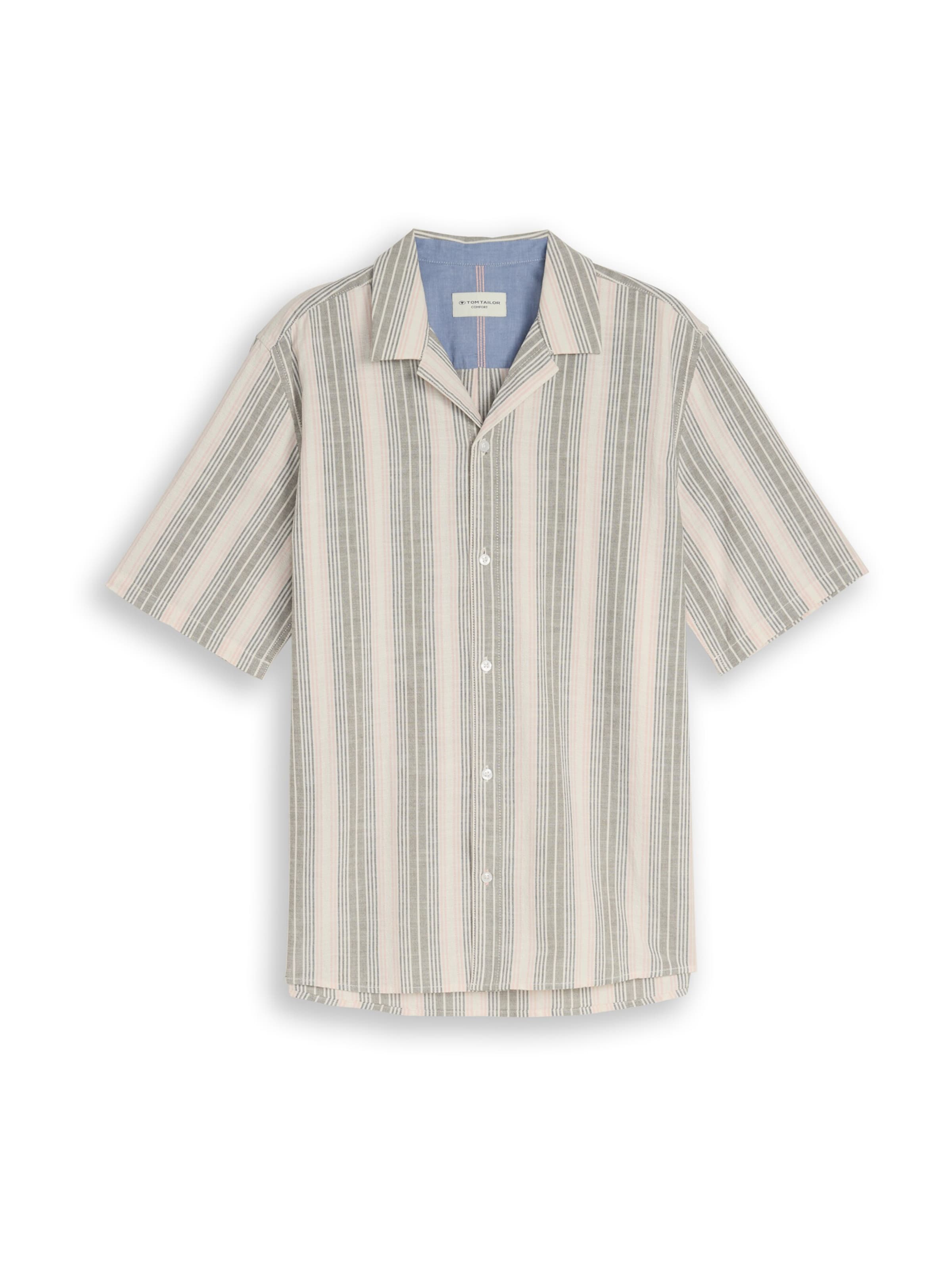 TOM TAILOR Button Up Shirt in Green: front