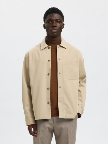 SELECTED Comfort fit Tussenjas 'SLHTATE' in Beige: voorkant