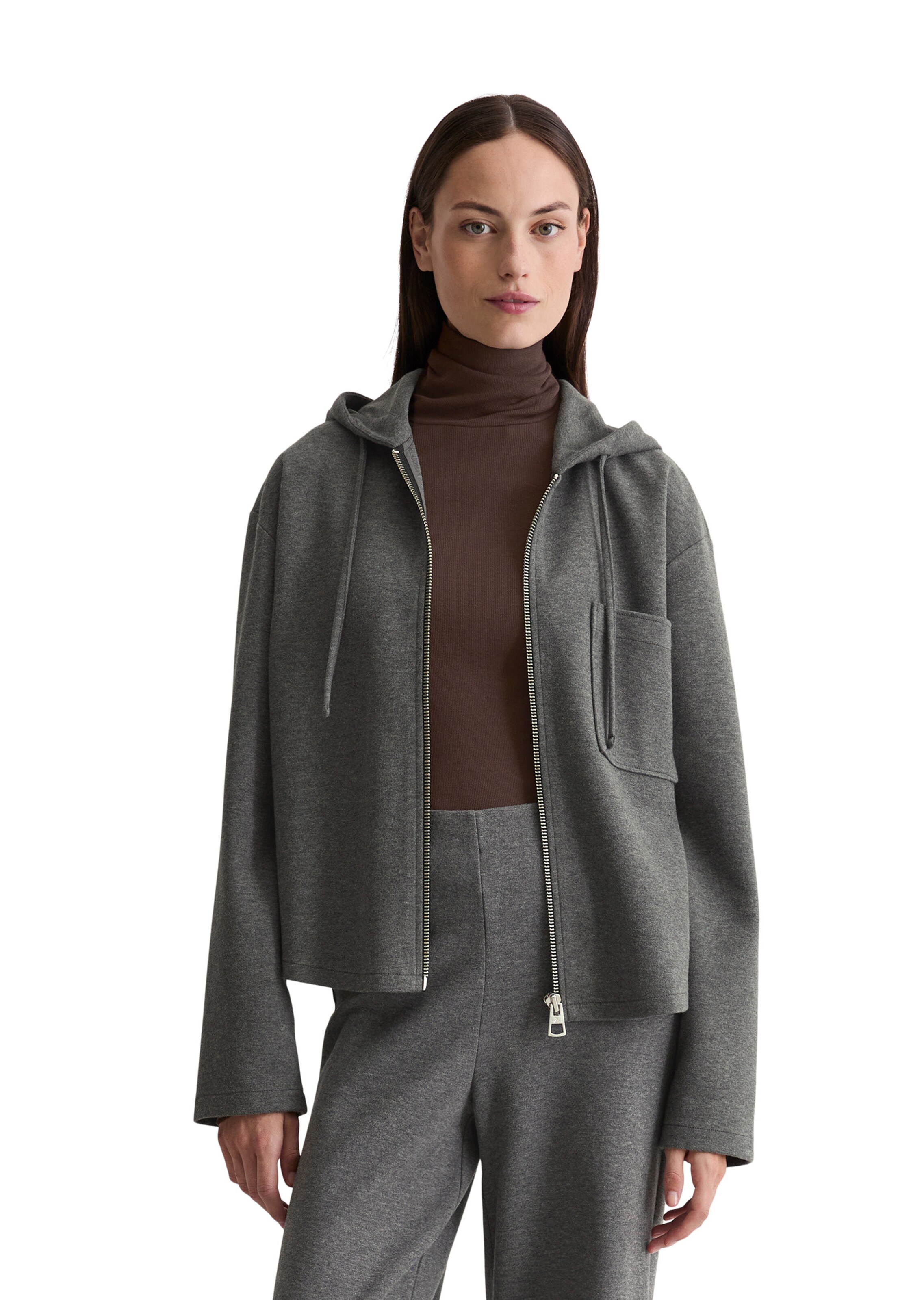 Marc O'Polo Sweatvest in Grijs: voorkant