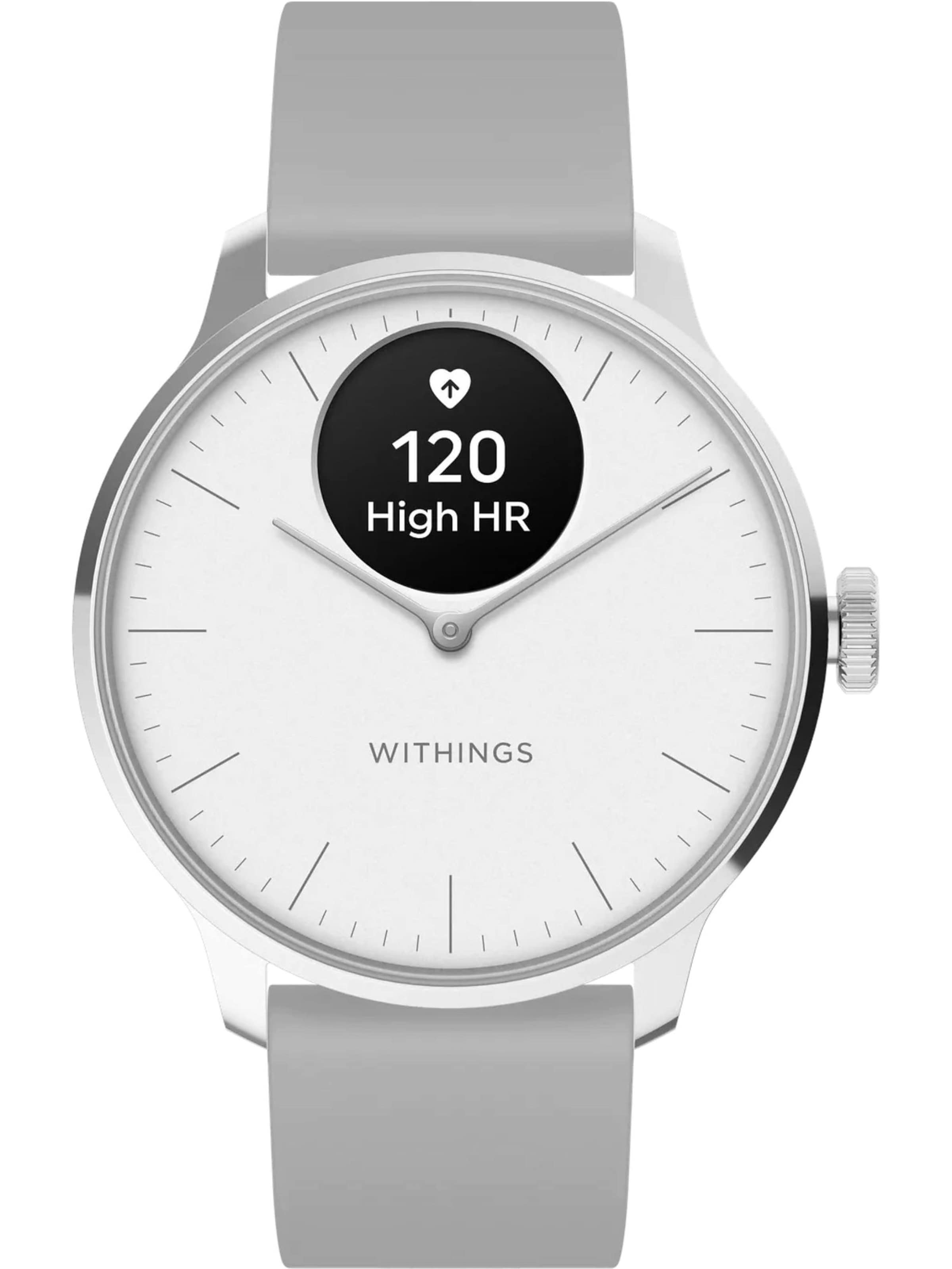 Withings Uhr 'Akku' in Grau: Vorderseite