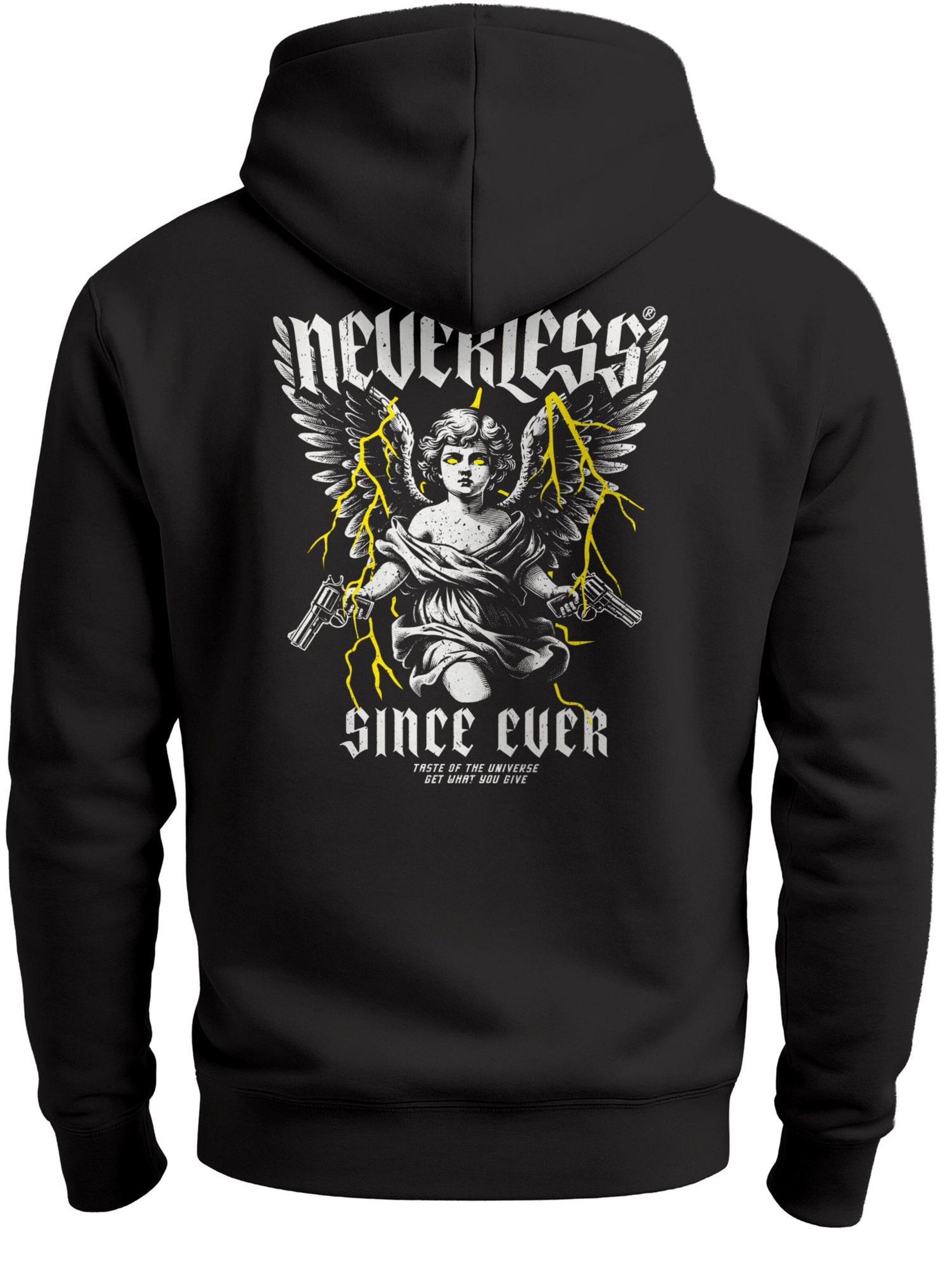 Neverless Sweatshirt 'Guns' in Black