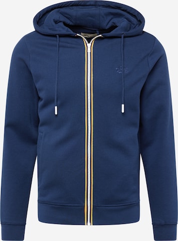 BLEND Zip-Up Hoodie in Blue: front