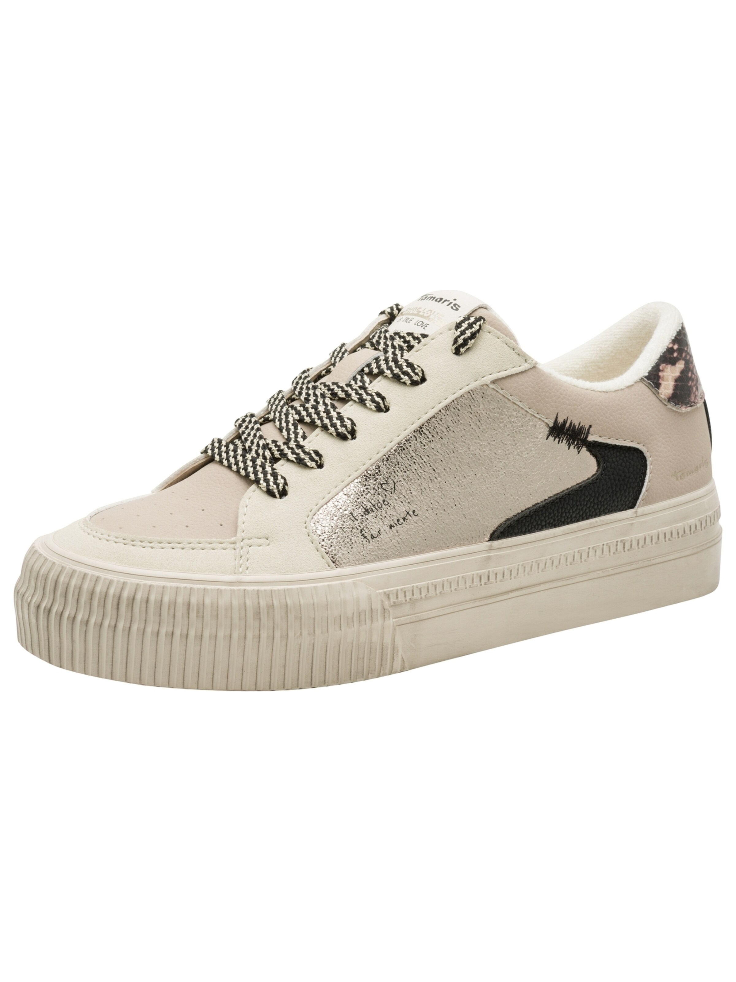 Tamaris Trainers in Beige: front