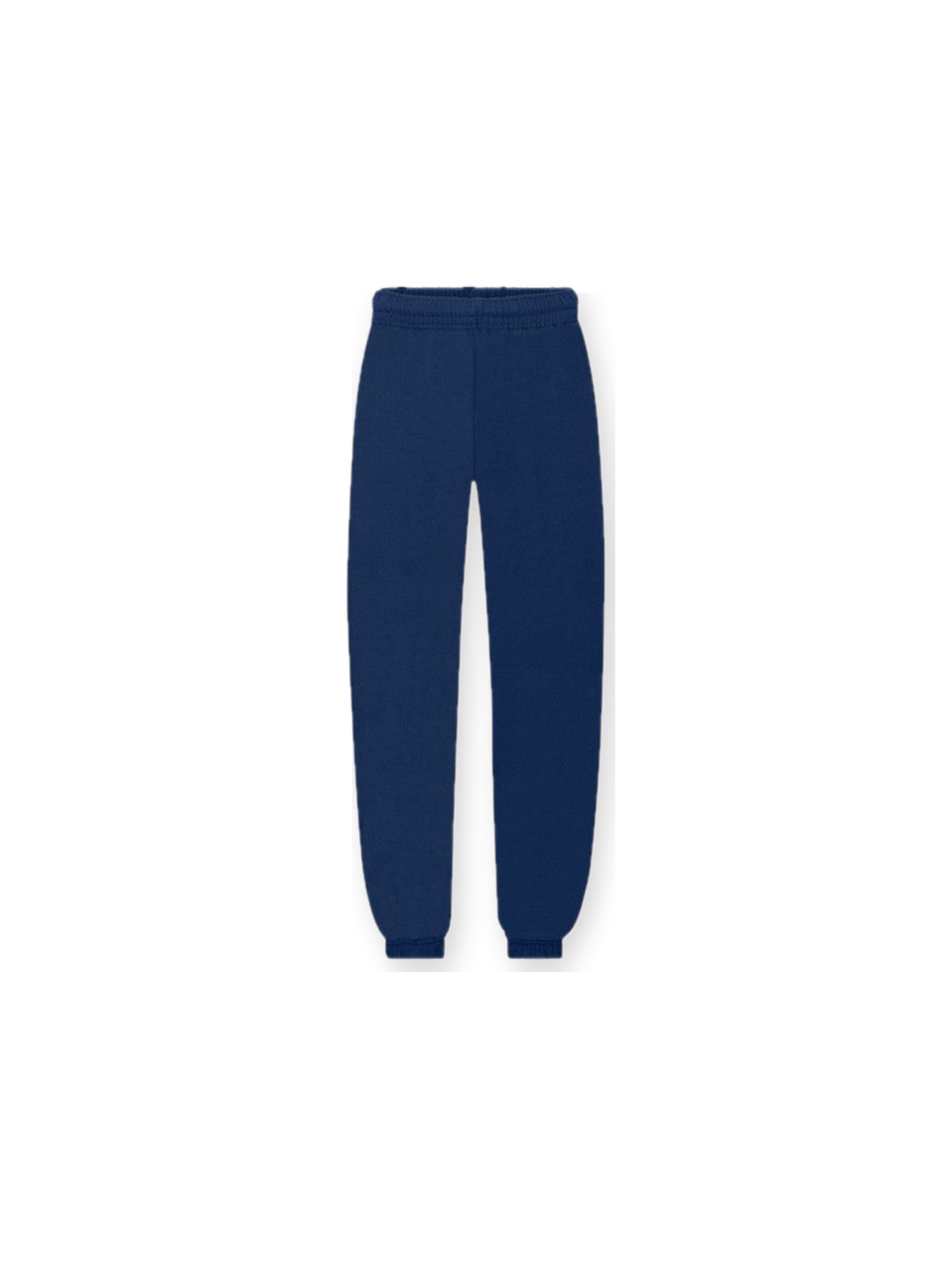 FRUIT OF THE LOOM Regular Broek 'Sweatpants with cuffs for kids' in Blauw: voorkant