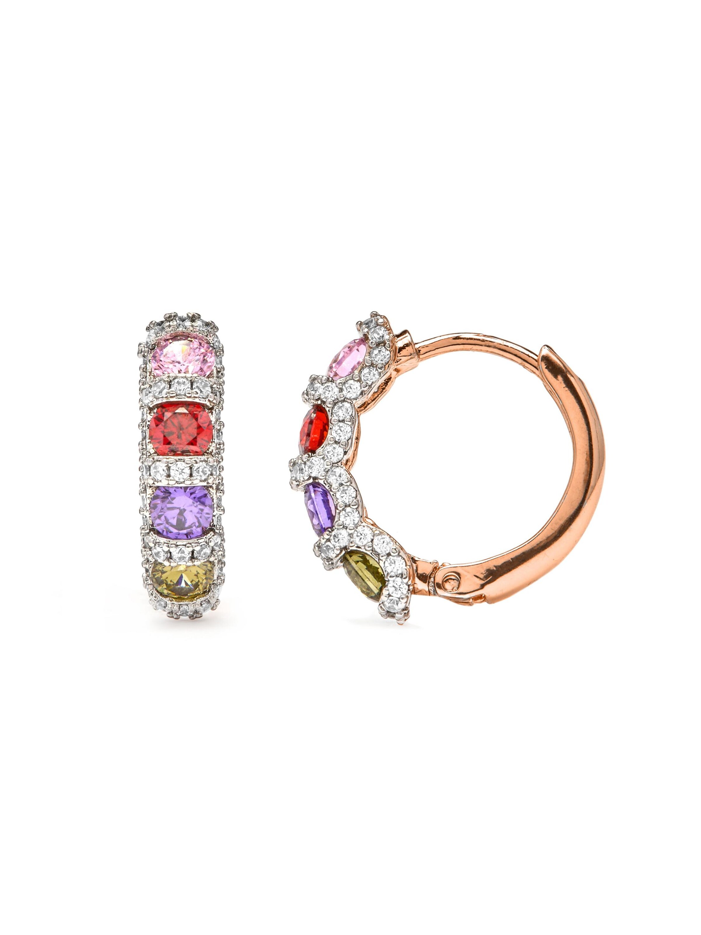 Boucles d'oreilles 'Cieth' Luxenter en mélange de couleurs : devant